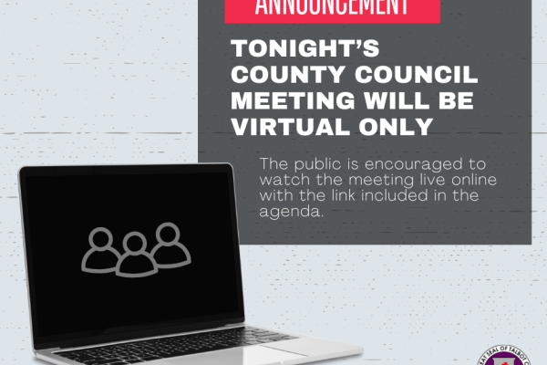Talbot County Council Meeting to Be Held Virtually This Evening