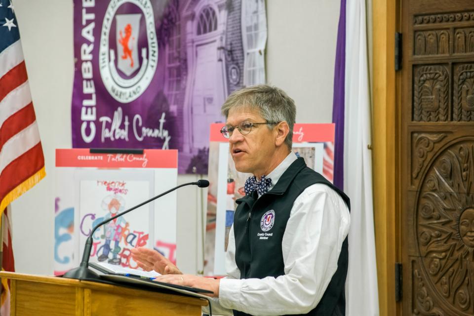 Council Vice President Pete Lesher provides remarks at Talbot Day 2026.